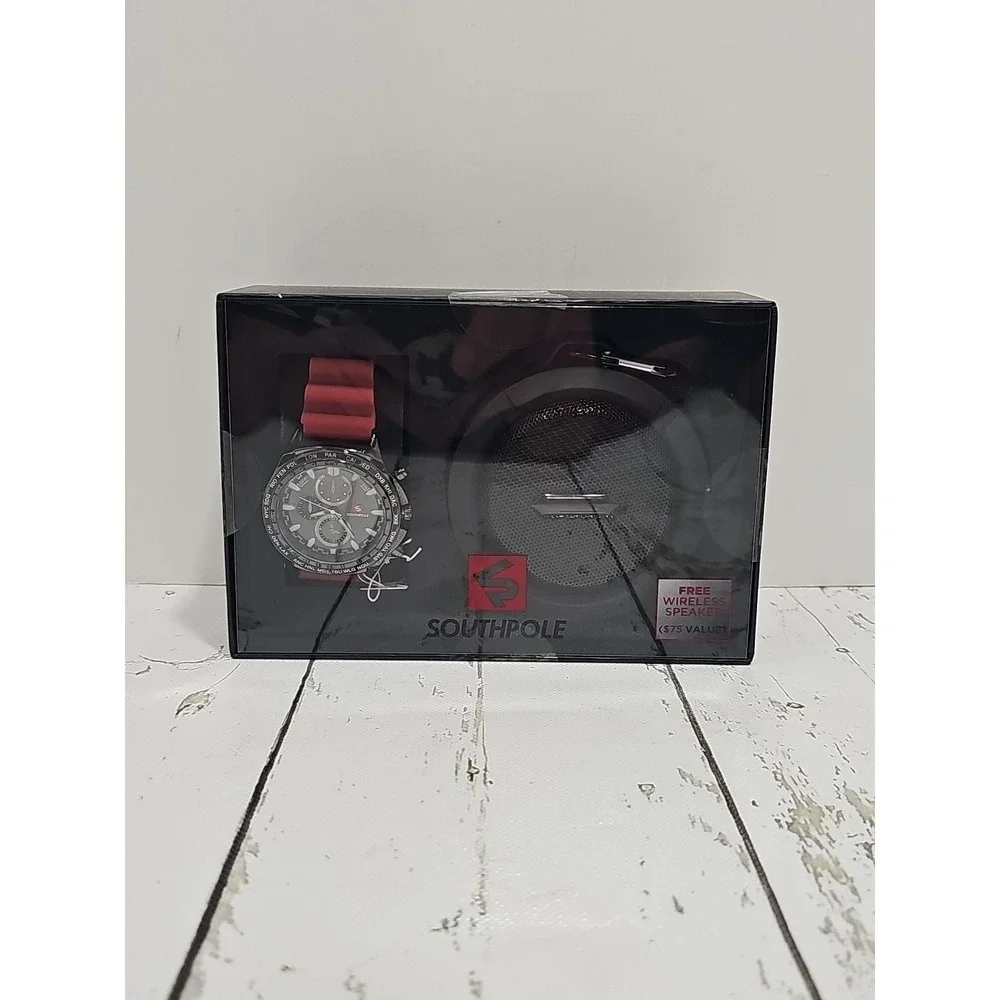 Southpole Men's Watch and Wireless Speaker Gift Set - Picture 1 of 11